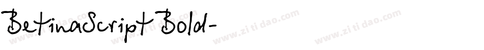 BetinaScript Bold字体转换